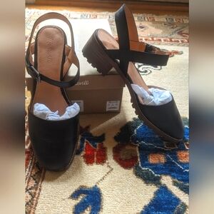 Madewell black Claudia Heel New in Box